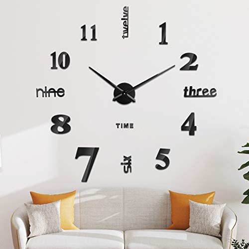 SOLEDI Reloj de Pared 3D, DIY Reloj de Etiqueta de Pared Decoración Ideal para la Casa Oficina Hotel SOLEDI Reloj de Pared 3D, DIY Reloj de Etiqueta de Pared Decoración Ideal para la Casa Oficina Hotel