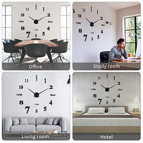 SOLEDI Reloj de Pared 3D, DIY Reloj de Etiqueta de Pared Decoración Ideal para la Casa Oficina Hotel SOLEDI Reloj de Pared 3D, DIY Reloj de Etiqueta de Pared Decoración Ideal para la Casa Oficina Hotel