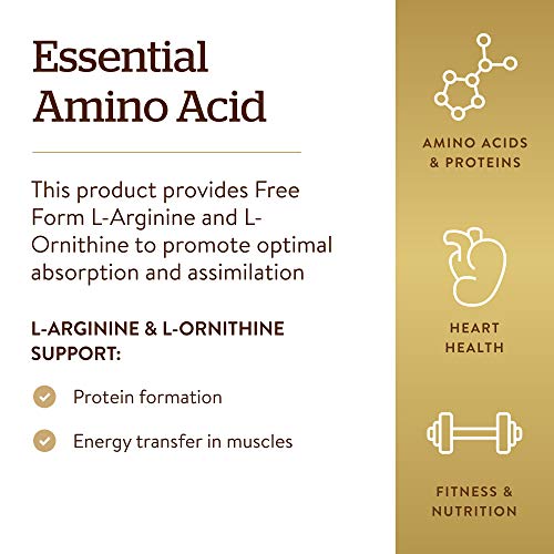 Solgar L-Arginina 500 mg/L-Ornitina Cápsulas vegetales de 250 mg - Envase de 50 Solgar L-Arginina 500 mg/L-Ornitina Cápsulas vegetales de 250 mg - Envase de 50