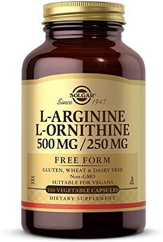 Solgar L-Arginina 500 mg/L-Ornitina Cápsulas vegetales de 250 mg - Envase de 50