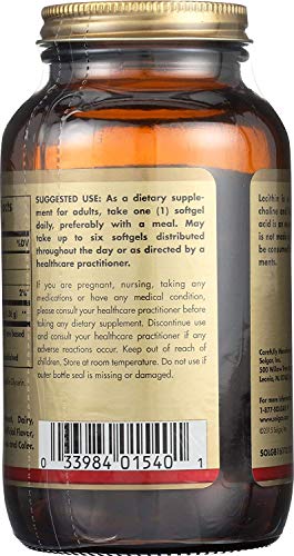 Solgar Lecitina de Soja 1360 mg Cápsulas blandas - Envase de 100 Solgar Lecitina de Soja 1360 mg Cápsulas blandas - Envase de 100