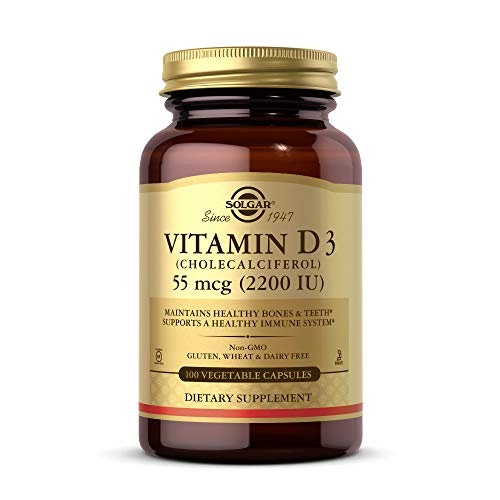 Solgar Vitamina D3 (Colecalciferol) 2200 UI (55 µg) Cápsulas vegetales - Envase de 100 Solgar Vitamina D3 (Colecalciferol) 2200 UI (55 µg) Cápsulas vegetales - Envase de 100