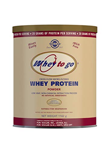 Solgar Whey To Go Proteína de suero en polvo (Sabor chocolate natural) 1162 g