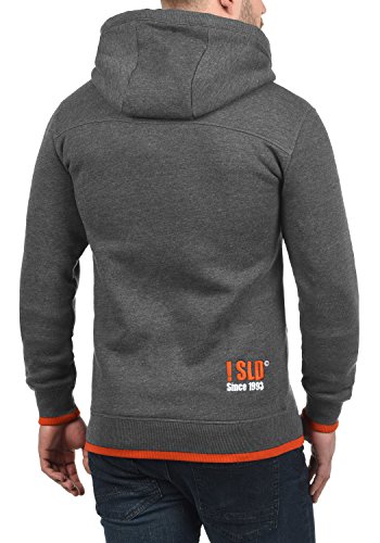 !Solid BenjaminZip Chaqueta Sudadera con Capucha Hoodie para Hombre con Capucha con Cremallera con Forro Polar Suave Al Tacto, tamaño:M, Color:Grey Melange (8236)