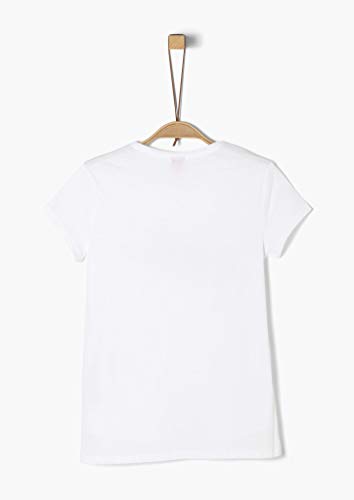 s.Oliver Junior T-Shirt Camiseta, 0100 White, S/Reg para Niñas