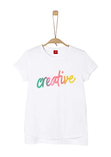 s.Oliver Junior T-Shirt Camiseta, 0100 White, S/Reg para NiƱas s.Oliver Junior T-Shirt Camiseta, 0100 White, S/Reg para NiƱas