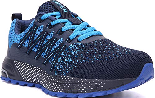 SOLLOMENSI Zapatillas de Deporte Hombres Mujer Running Zapatos para Correr Gimnasio Sneakers Deportivas Padel Transpirables Casual Montaña 41 EU H Azul