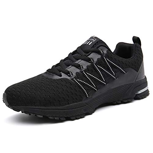 SOLLOMENSI Zapatillas de Deporte Hombres Running Zapatos para Correr Gimnasio Sneakers Deportivas Padel Transpirables Casual Montaña 44 EU B Negro SOLLOMENSI Zapatillas de Deporte Hombres Running Zapatos para Correr Gimnasio Sneakers Deportivas Padel Transpirables Casual Montaña 44 EU B Negro