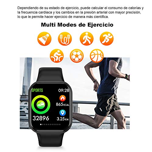 SoloKing Pulsera Actividad con Multi Modes de Ejercicio,Reloj Inteligente Cuenta Pasos,Calorías,Calcula Sueño,Ritmo Cardíaco,Oxígeno en Sangre,Tensión