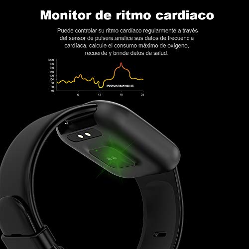 SoloKing Pulsera Actividad con Multi Modes de Ejercicio,Reloj Inteligente Cuenta Pasos,Calorías,Calcula Sueño,Ritmo Cardíaco,Oxígeno en Sangre,Tensión