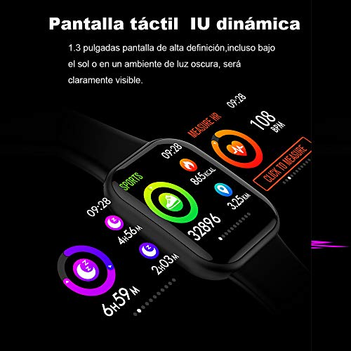 SoloKing Pulsera Actividad con Multi Modes de Ejercicio,Reloj Inteligente Cuenta Pasos,Calorías,Calcula Sueño,Ritmo Cardíaco,Oxígeno en Sangre,Tensión