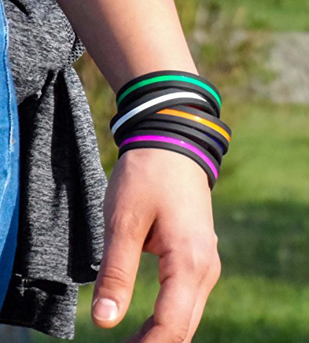 Solza Paquete de 7 Pulseras de Silicona Unisex Fitness, Gimnasio, Crossfit, Fútbol, Baloncesto, Y Otras Actividades Deportivas |Pulsera Delgada |Hipoalergénica,Libre de Látex y Solza Paquete de 7 Pulseras de Silicona Unisex Fitness, Gimnasio, Crossfit, Fútbol, Baloncesto, Y Otras Actividades Deportivas |Pulsera Delgada |Hipoalergénica,Libre de Látex y