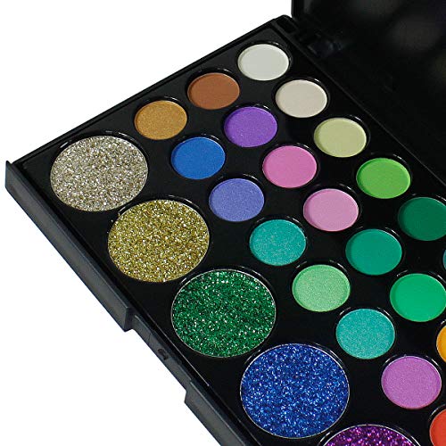 Sombra de Ojos, Kit de maquillaje de ojos de 29 colores, caja de maquillaje de sombras de ojos de tonos brillantes y brillantes de colores brillantes