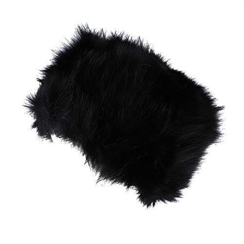 Sombrero Plano de Piel Sintético Estilo Ruso Gorro Mullido Grueso Calentador de Orejas Regalo de Cumpleaños para Mujer - Negro, tal como se describe Sombrero Plano de Piel Sintético Estilo Ruso Gorro Mullido Grueso Calentador de Orejas Regalo de Cumpleaños para Mujer - Negro, tal como se describe