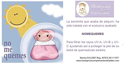 Sombrilla para carrito con protección solar CERTIFICADA+Flexo Universal Marino