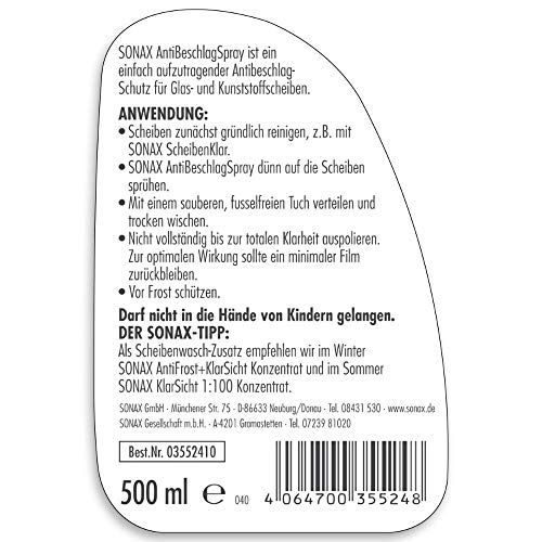 SONAX 03552410 Spray antivaho 500 ml