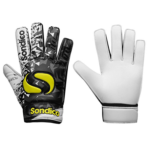 Sondico Niños Match Guantes del Portero Negro/Blanco UK 2