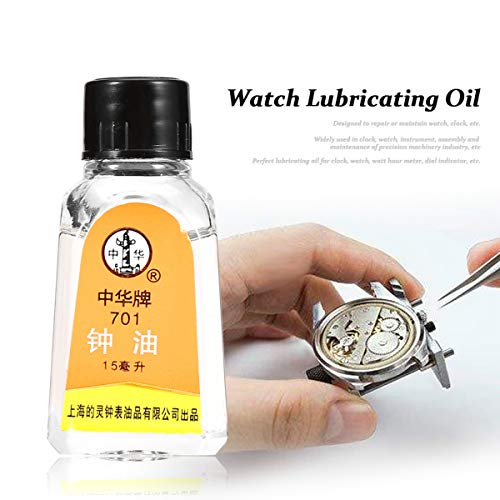 Sonew Relojes Aceite lubricante, Aceite 100% sintético para lubricar los Relojes de su Abuelo Herramienta de Mantenimiento de reparación Restaura y afloja los Movimientos del Reloj Liberty Oil