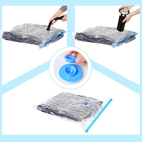 SONGMICS 6 Unidades Bolsas al vacío para Ropa edredones Almohadillas Ahorro de Espacio, 40 x 60 cm(2 ud), 60 x 80 cm(4 ud) RVM063 SONGMICS 6 Unidades Bolsas al vacío para Ropa edredones Almohadillas Ahorro de Espacio, 40 x 60 cm(2 ud), 60 x 80 cm(4 ud) RVM063