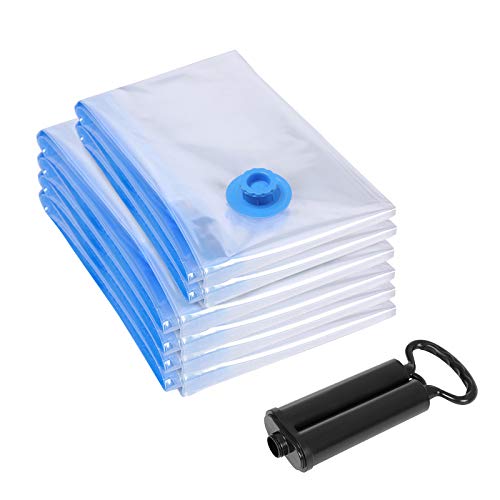 SONGMICS 6 Unidades Bolsas al vacío para Ropa edredones Almohadillas Ahorro de Espacio, 40 x 60 cm(2 ud), 60 x 80 cm(4 ud) RVM063 SONGMICS 6 Unidades Bolsas al vacío para Ropa edredones Almohadillas Ahorro de Espacio, 40 x 60 cm(2 ud), 60 x 80 cm(4 ud) RVM063