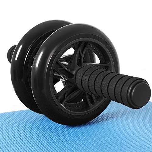 SONGMICS AB Roller AB Wheel, Máquina de Rodillos Abdominales, con Rodillera Antideslizante Extra Gruesa, Negra SPU75BK SONGMICS AB Roller AB Wheel, Máquina de Rodillos Abdominales, con Rodillera Antideslizante Extra Gruesa, Negra SPU75BK