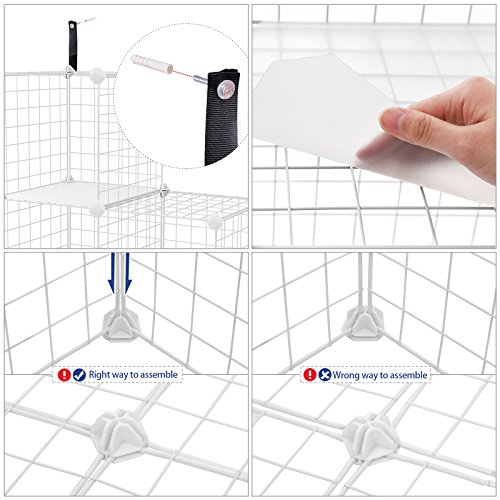 SONGMICS Armario Modular de Malla de Hierro, Armario de Almacenaje con 6 Cubos, Estantería Modulable, Organizador Multiuso para Libros, Ropa y Zapatos, Habitación Infantil y Entrada, Blanco LPI111W SONGMICS Armario Modular de Malla de Hierro, Armario de Almacenaje con 6 Cubos, Estantería Modulable, Organizador Multiuso para Libros, Ropa y Zapatos, Habitación Infantil y Entrada, Blanco LPI111W