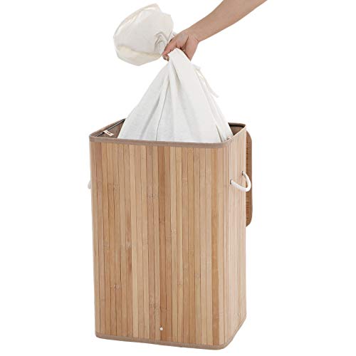 SONGMICS Cesto para Ropa Sucia, Cesto para la Colada, Forma Rectangular, Capacidad de 72 L, 40 x 30 x 60 cm LCB10Y SONGMICS Cesto para Ropa Sucia, Cesto para la Colada, Forma Rectangular, Capacidad de 72 L, 40 x 30 x 60 cm LCB10Y