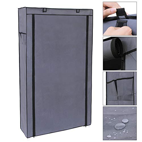 SONGMICS Estante para Zapatos de 10 niveles con Tapa Antipolvo, Armario para Guardar Zapatos, Organizador para Zapatos con Capacidad para 40 Pares de Zapatos, 88 x 28 x 160 cm, Gris RXJ36G SONGMICS Estante para Zapatos de 10 niveles con Tapa Antipolvo, Armario para Guardar Zapatos, Organizador para Zapatos con Capacidad para 40 Pares de Zapatos, 88 x 28 x 160 cm, Gris RXJ36G