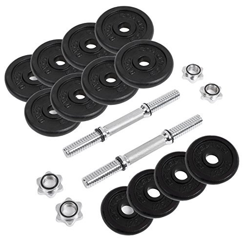 Songmics Juego de 2 Mancuernas de Fitness, Para Hombres, Discos de Hierro Fundido, 30Kg Syl30T Songmics Juego de 2 Mancuernas de Fitness, Para Hombres, Discos de Hierro Fundido, 30Kg Syl30T