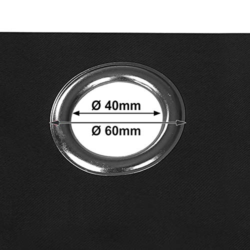 SONGMICS LRB245H-2 - Cortinas Opacas con Ojales, 145 x 245 cm, Color Negro SONGMICS LRB245H-2 - Cortinas Opacas con Ojales, 145 x 245 cm, Color Negro