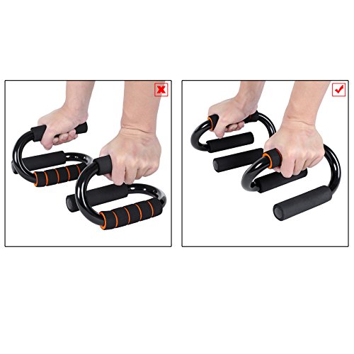 SONGMICS Manijas Push Up en Forma de S, Soportes para Flexiones y Otros Entrenamientos, Fitness Color Negro-Naranja SPU82S SONGMICS Manijas Push Up en Forma de S, Soportes para Flexiones y Otros Entrenamientos, Fitness Color Negro-Naranja SPU82S