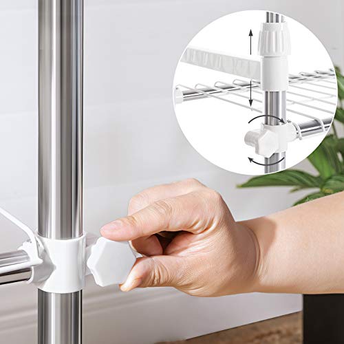 SONGMICS Perchero Barra para Colgar Ropa con Ruedas, Tubo Compuesto de Acero Inoxidable LLR03W SONGMICS Perchero Barra para Colgar Ropa con Ruedas, Tubo Compuesto de Acero Inoxidable LLR03W