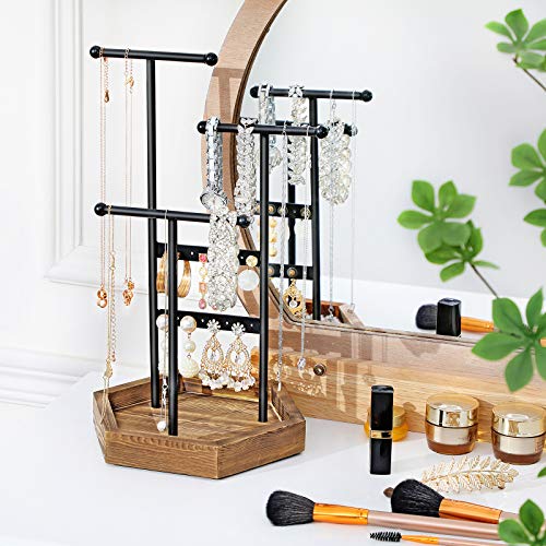 SONGMICS Soporte de Joyas, Expositor de Joyas, Árbol para Joyas de Metal y Madera, para Collares, Pulseras, Pendientes, Anillos, Regalo para Mujeres, Negro JJS03CB SONGMICS Soporte de Joyas, Expositor de Joyas, Árbol para Joyas de Metal y Madera, para Collares, Pulseras, Pendientes, Anillos, Regalo para Mujeres, Negro JJS03CB