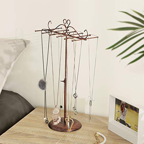 SONGMICS Soporte y Expositor de Joyas, Árbol para Joyas de Metal, para Collares, Pulseras, Pendientes, Regalo para Seres Queridos, Color Bronce JJS04GD SONGMICS Soporte y Expositor de Joyas, Árbol para Joyas de Metal, para Collares, Pulseras, Pendientes, Regalo para Seres Queridos, Color Bronce JJS04GD