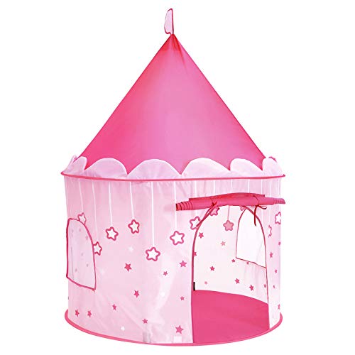 SONGMICS Tienda de campaña Infantil, Carpa Plegable para niños, Casa de Juegos para Interiores y Exteriores, Pop-up portátil Tienda con Bolsa de Transporte, con Estrellas, Rosado, LPT01PK SONGMICS Tienda de campaña Infantil, Carpa Plegable para niños, Casa de Juegos para Interiores y Exteriores, Pop-up portátil Tienda con Bolsa de Transporte, con Estrellas, Rosado, LPT01PK