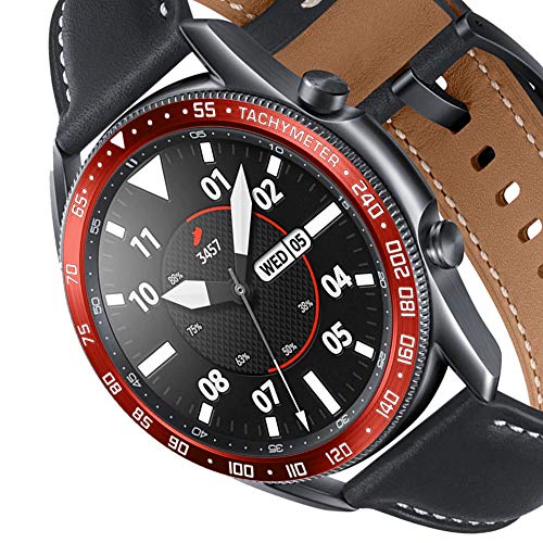 Songsier Anillo de Bisel Compatible con Galaxy Watch 3 45mm, Smart Watch Bisel Cubierta Adhesiva de Acero Inoxidable AntiaraƱazos Protector Songsier Anillo de Bisel Compatible con Galaxy Watch 3 45mm, Smart Watch Bisel Cubierta Adhesiva de Acero Inoxidable AntiaraƱazos Protector
