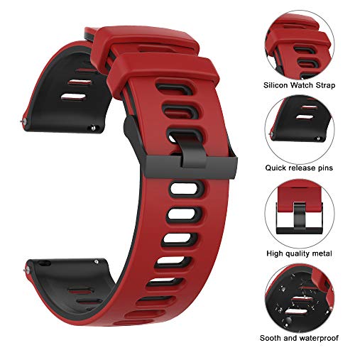 Songsier Correa Forerunner 245, Correas de Silicona de 20 mm con Liberación Rápida para Vivoactive 3 /Forerunner 645/Vivomove HR/Galaxy Watch Active2 /Huawei GT 42mm Songsier Correa Forerunner 245, Correas de Silicona de 20 mm con Liberación Rápida para Vivoactive 3 /Forerunner 645/Vivomove HR/Galaxy Watch Active2 /Huawei GT 42mm
