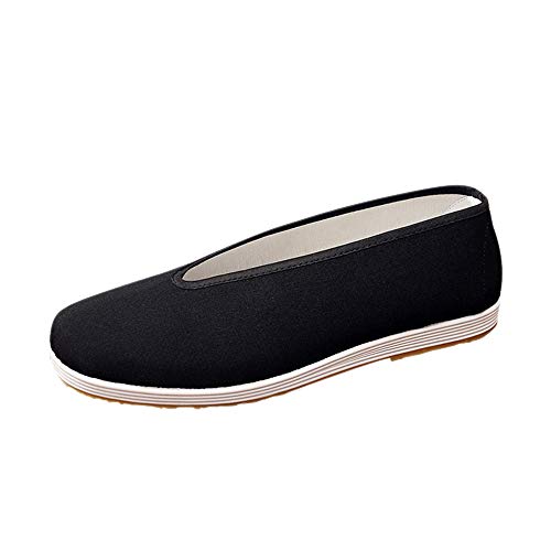SONSYON Zapatos del Barco Sneaker - Kung Fu Tai Chi Yoga Zapatillas Antideslizante Negro para Hombre, Suela Amarilla, 43(265MM) SONSYON Zapatos del Barco Sneaker - Kung Fu Tai Chi Yoga Zapatillas Antideslizante Negro para Hombre, Suela Amarilla, 43(265MM)