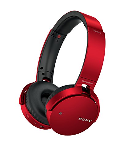 Sony MDR-XB650BT - Auriculares inalámbricos (Extra Bass, Bluetooth, NFC, diseño Plegable, hasta 30 Horas de autonomía), Color Rojo Sony MDR-XB650BT - Auriculares inalámbricos (Extra Bass, Bluetooth, NFC, diseño Plegable, hasta 30 Horas de autonomía), Color Rojo