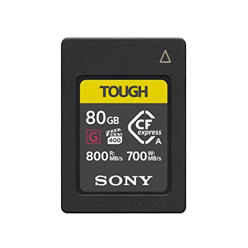 Sony - Tarjeta de Memoria Flash de 80 GB Tough CFexpress Tipo A – VPG400 Serie G de Alta Velocidad con garantía de Rendimiento de vídeo (Lectura de 800 MB/s y Escritura 700 MB/s) – CEA-G80T Sony - Tarjeta de Memoria Flash de 80 GB Tough CFexpress Tipo A – VPG400 Serie G de Alta Velocidad con garantía de Rendimiento de vídeo (Lectura de 800 MB/s y Escritura 700 MB/s) – CEA-G80T