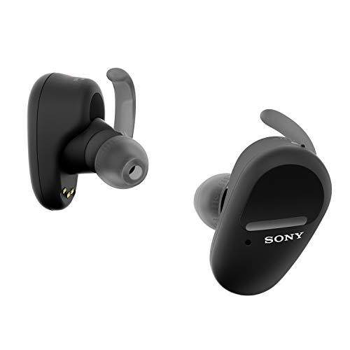 Sony WFSP800N - Auriculares True Wireless (Cancelación de ruido, Bluetooth, Extra Bass, hasta 18 h de batería, resistente al agua y polvo IP55, óptimo para deporte y trabajar con manos libres) negro