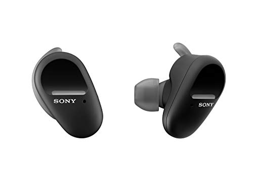 Sony WFSP800N - Auriculares True Wireless (Cancelación de ruido, Bluetooth, Extra Bass, hasta 18 h de batería, resistente al agua y polvo IP55, óptimo para deporte y trabajar con manos libres) negro