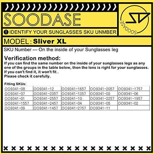 SOODASE Para Oakley Sliver XL Gafas de sol Azul/Dorado 2 Pares Lentes de repuesto polarizadas