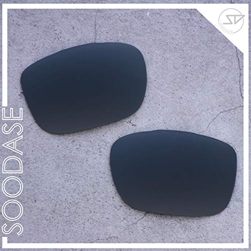 SOODASE Para Oakley TwoFace Gafas de sol Negro 2 Pares Lentes de repuesto polarizadas