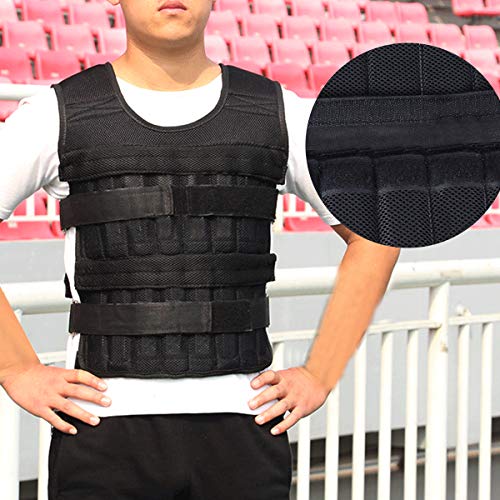 SOONHUA Chaleco con Peso Chaqueta de Pesas de Carga Ajustable de 33 LB / 15 Kg Chaleco con Peso para Ejercicio Físico Entrenamiento Hombre Y Mujer (Bolsillos vacíos, Pesos no incluidos) SOONHUA Chaleco con Peso Chaqueta de Pesas de Carga Ajustable de 33 LB / 15 Kg Chaleco con Peso para Ejercicio Físico Entrenamiento Hombre Y Mujer (Bolsillos vacíos, Pesos no incluidos)