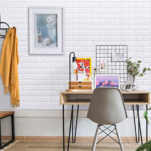 Soontrans Papel Pintado de Pared 3D Ladrillo Empapelado Pegatina Mural Autoadhesivo Decorativos Extraíble Impermeable para Hogar Cocina Salón Moderna TV Decor (77 cm x 70 cm)(10ps, Blanco) Soontrans Papel Pintado de Pared 3D Ladrillo Empapelado Pegatina Mural Autoadhesivo Decorativos Extraíble Impermeable para Hogar Cocina Salón Moderna TV Decor (77 cm x 70 cm)(10ps, Blanco)