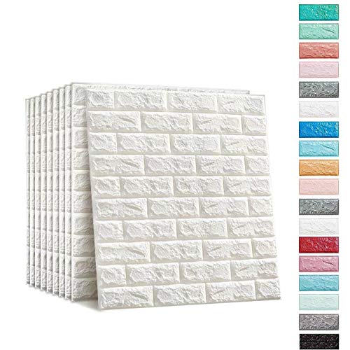 Soontrans Papel Pintado de Pared 3D Ladrillo Empapelado Pegatina Mural Autoadhesivo Decorativos Extraíble Impermeable para Hogar Cocina Salón Moderna TV Decor (77 cm x 70 cm)(10ps, Blanco) Soontrans Papel Pintado de Pared 3D Ladrillo Empapelado Pegatina Mural Autoadhesivo Decorativos Extraíble Impermeable para Hogar Cocina Salón Moderna TV Decor (77 cm x 70 cm)(10ps, Blanco)