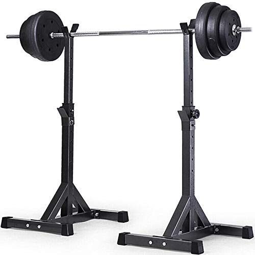 Soporte Ajustable Sentadillas Barra,Heavy Duty Multifuncional Squat Rack Barbell Stands Estante para Sentadillas 300 kg de Carga MáXima,Soporte de Entrenamiento de Fuerza