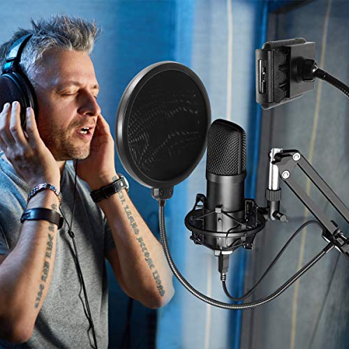 Soporte de Brazo de Micrófono, Renfox Tijera de Pluma de Suspensión Ajustable Soporte de Micrófono con Filtro Pop, Clip de Micrófono, Abrazadera de Servicio Pesado Mejorada para Blue Yeti, etc. Soporte de Brazo de Micrófono, Renfox Tijera de Pluma de Suspensión Ajustable Soporte de Micrófono con Filtro Pop, Clip de Micrófono, Abrazadera de Servicio Pesado Mejorada para Blue Yeti, etc.