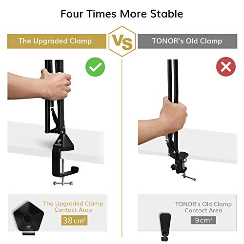 Soporte de Brazo de Micrófono, TONOR Tijera de Pluma de Suspensión Ajustable Soporte de Micrófono para Blue Yeti Snowball con Filtro Pop, Clip de Micrófono, Abrazadera de Servicio Pesado (T20) Soporte de Brazo de Micrófono, TONOR Tijera de Pluma de Suspensión Ajustable Soporte de Micrófono para Blue Yeti Snowball con Filtro Pop, Clip de Micrófono, Abrazadera de Servicio Pesado (T20)